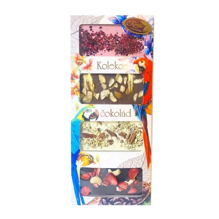 KAMILA CHOCOLATES Kolekce čokolád s posypem 4x50 g